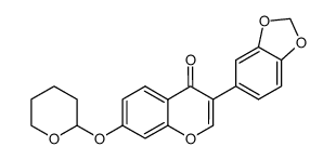 3',4'-methylenedioxy-7-(tetrahydropyran-2-yloxy)isoflavone结构式