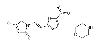 1-[[(5-nitro-2-furyl)methylene]amino]imidazolidine-2,4-dione, compound with morpholine (1:1)结构式