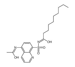 N-(5-acetamidoquinolin-8-yl)sulfonyldecanamide结构式