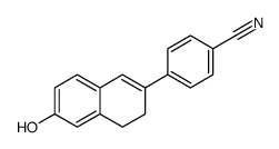 4-(6-hydroxy-3,4-dihydronaphthalen-2-yl)benzonitrile结构式