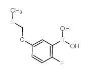 [2-fluoro-5-(methylsulfanylmethoxy)phenyl]boronic acid结构式