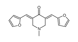 3,5-bis(furan-2-ylmethylidene)-1-methylpiperidin-4-one结构式