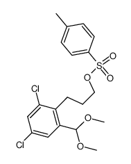 3-(2,4-dichloro-6-(dimethoxymethyl)phenyl)propyl 4-methylbenzenesulfonate结构式