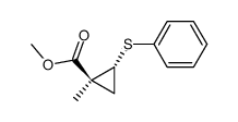 methyl t-2-(phenylthio)-1-methyl-r-1-cyclopropanecarboxylate结构式