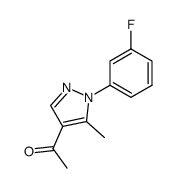 1-[1-(3-fluorophenyl)-5-methyl-1H-pyrazol-4-yl]ethanone结构式