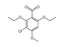 1,3-diethoxy-4-chloro-5-methoxy-2-nitro-benzene Structure