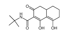 1,8-Dihydroxy-3-oxo-3,4,4a,5,6,7-hexahydro-naphthalene-2-carboxylic acid tert-butylamide结构式