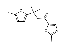 3-Methyl-1,3-bis(5-methyl-2-furanyl)-1-butanon结构式