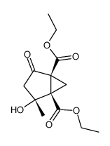 diethyl 4-hydroxy-4methyl-2-oxobicyclo<3.1.0>hexane-1,5-dicarboxylate Structure