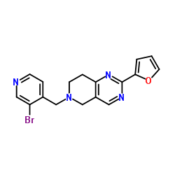 6-[(3-Bromo-4-pyridinyl)methyl]-2-(2-furyl)-5,6,7,8-tetrahydropyrido[4,3-d]pyrimidine结构式