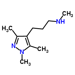 N-甲基-n-[3-(1,3,5-三甲基-1H-吡唑-4-基)丙基]胺结构式