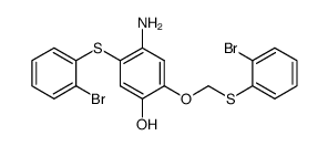 4-amino-5-((2-bromophenyl)thio)-2-(((2-bromophenyl)thio)methoxy)phenol Structure