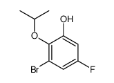 3-Bromo-5-fluoro-2-isopropoxyphenol结构式