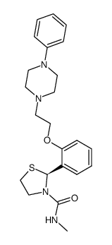 (S)-N-methyl-2-(2-(2-(4-phenylpiperazino)ethoxy)phenyl)thiazolidine-3-carboxamide结构式