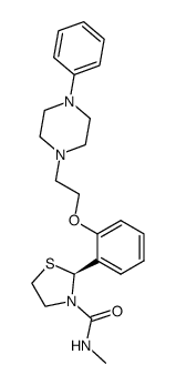 (S)-N-methyl-2-(2-(2-(4-phenylpiperazino)ethoxy)phenyl)thiazolidine-3-carboxamide Structure