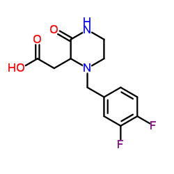 [1-(3,4-DIFLUORO-BENZYL)-3-OXO-PIPERAZIN-2-YL]-ACETIC ACID结构式