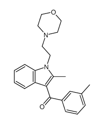 [2-Methyl-1-(2-morpholin-4-yl-ethyl)-1H-indol-3-yl]-m-tolyl-methanone结构式