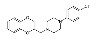 1-(4-chlorophenyl)-4-(2,3-dihydro-1,4-benzodioxin-3-ylmethyl)piperazine结构式