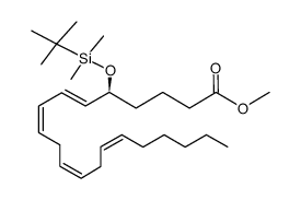 methyl (S,6E,8Z,11Z,14Z)-5-((tert-butyldimethylsilyl)oxy)icosa-6,8,11,14-tetraenoate结构式