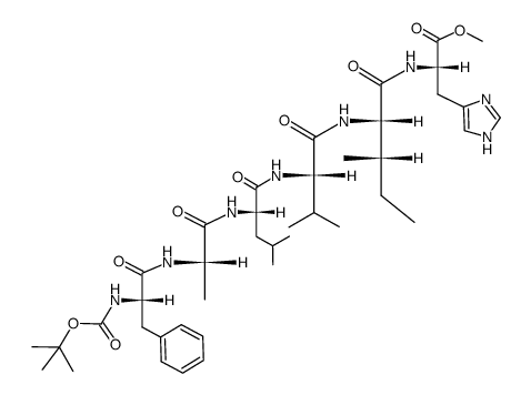 Boc-Phe-Ala-Leu-Val-Ile-His-OMe Structure