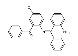(Z)-(2-(((2-aminophenyl)(phenyl)methylene)amino)-5-chlorophenyl)(phenyl)methanone Structure