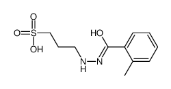 3-[2-(2-methylbenzoyl)hydrazinyl]propane-1-sulfonic acid Structure