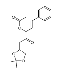 1,2-(isopropylidenedioxy)-5-acetoxy-7-phenylhept-6-en-4-one Structure
