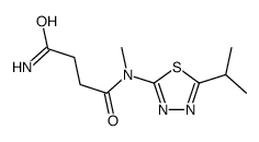 N'-methyl-N'-(5-propan-2-yl-1,3,4-thiadiazol-2-yl)butanediamide结构式