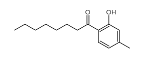 1-(2-hydroxy-4-methyl-phenyl)-octan-1-one结构式