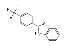 2-(p-trifluoromethylphenyl)benzothiazoline结构式