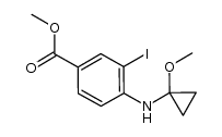 methyl 4-{N-(1'-methoxy)cyclopropyl}amino-3-iodobenzoate Structure