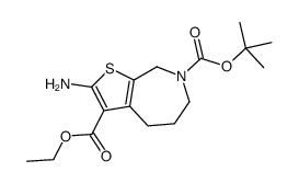 7-tert-butyl 3-ethyl 2-amino-5,6-dihydro-4H-thieno[2,3-c]azepine-3,7(8H)-dicarboxylate Structure