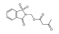 (1,1,3-trioxo-2,3-dihydro-1,2-benzisothiazol-2-yl)methyl acetylacetate Structure