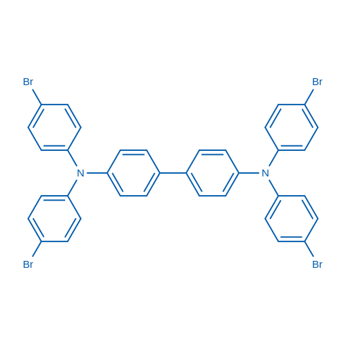 N4,N4,N4',N4'-四(4-溴苯基)-[1,1'-联苯]-4,4'-二胺结构式