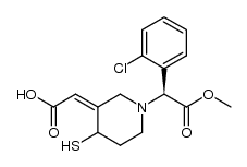 2-(1-((S)-1-(2-chlorophenyl)-2-methoxy-2-oxoethyl)-4-mercaptopiperidin-3-ylidene)acetic acid Structure