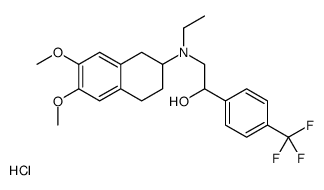 2-[(6,7-dimethoxy-1,2,3,4-tetrahydronaphthalen-2-yl)-ethylamino]-1-[4-(trifluoromethyl)phenyl]ethanol,hydrochloride Structure
