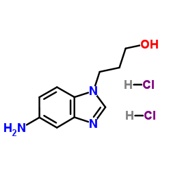 3-(5-Amino-1H-benzimidazol-1-yl)-1-propanol dihydrochloride结构式