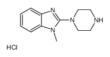 1-Methyl-2-piperazin-1-yl-1H-benzoimidazole hydrochloride structure