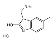 3-(aminomethyl)-5-methyl-1,3-dihydroindol-2-one,hydrochloride结构式