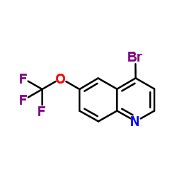 4-溴-6-(三氟甲氧基)喹啉结构式