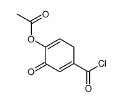 1,4-Cyclohexadiene-1-carbonyl chloride, 4-(acetyloxy)-3-oxo- (9CI) structure