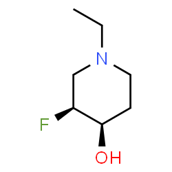 1-ETHYL-3-FLUORO-PIPERIDIN-4-OL结构式