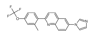 [6-(1H-imidazol-1-yl)-2-(2-methyl-4-trifluoromethoxyphenyl)]quinoline结构式