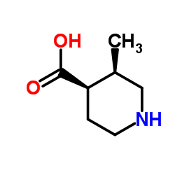 (3R,4R)-3-Methyl-4-piperidinecarboxylic acid Structure