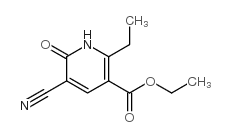 ethyl 5-cyano-2-ethyl-1,6-dihydro-6-oxo-3-pyridinecarboxylate structure