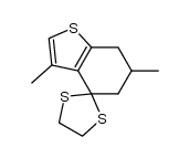 3,6-dimethyl-4,5,6,7-tetrahydrobenzo[b]thiophene-4-one,dithioethylene ketal Structure