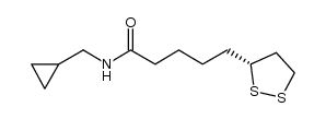 (R)-5-[1,2]dithiolan-3-yl-pentanoic acid N-(cyclopropylmethyl)amide结构式