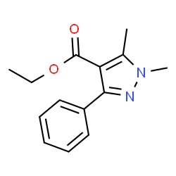 Ethyl 1,5-dimethyl-3-phenyl-1H-pyrazole-4-carboxylate结构式
