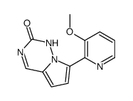 7-(3-methoxypyridin-2-yl)-1H-pyrrolo[2,1-f][1,2,4]triazin-2-one结构式