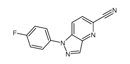 1-(4-fluorophenyl)-1H-pyrazolo[4,3-b]pyridine-5-carbonitrile结构式